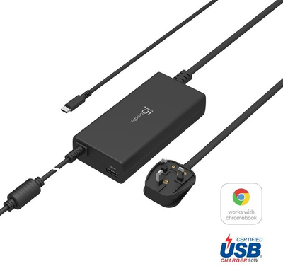 Karikues USB-C J5create JUP2290C FN, 100W PD, me portë USB-A, i zi