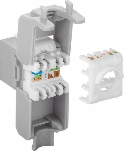 Prizë rrjeti keystone DS IT DS KC UTP6A TL 2, CAT6a UTP, pa vegla, gri