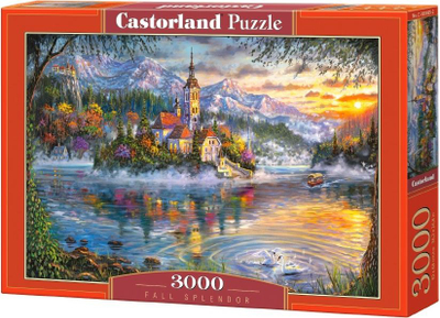 Puzzle Castorland Fall Splendor, 3000 copa, peizazh vjeshte, shumëngjyrësh