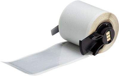 Rrotull etiketash Brady Pre-Cut Label Stock, 10 cm, poliester, argjend me shkëlqim