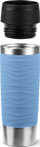 Kupë termike Emsa Travel Mug Classic Wave, 4 orë i nxehtë 8 orë i ftohtë, hapje 360°, inox