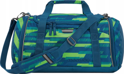 Çantë sportive Coocazoo Sports Bag 2.0 Lime Stripe, me rrip krahu, me fund të fortë, me reflektorë