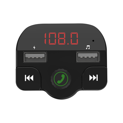 Transmetues FM për veturë Spacer SPFM-02, Bluetooth, 2x USB, i zi