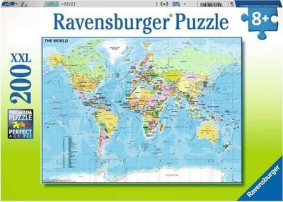 Пазл Ravensburger Светот, 200 делови, XXL, за деца 8+