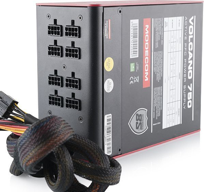Burim energjie Modecom Volcano, 750W, i zi / kuq