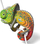 Puzzle 3D Safari Ltd EUGY Chameleon, model kartoni, shumëngjyrësh