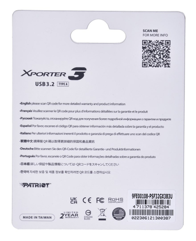 USB PARTIOT FLASHDRIVE Xporter 3 Type A, 32 GB, USB Type-A