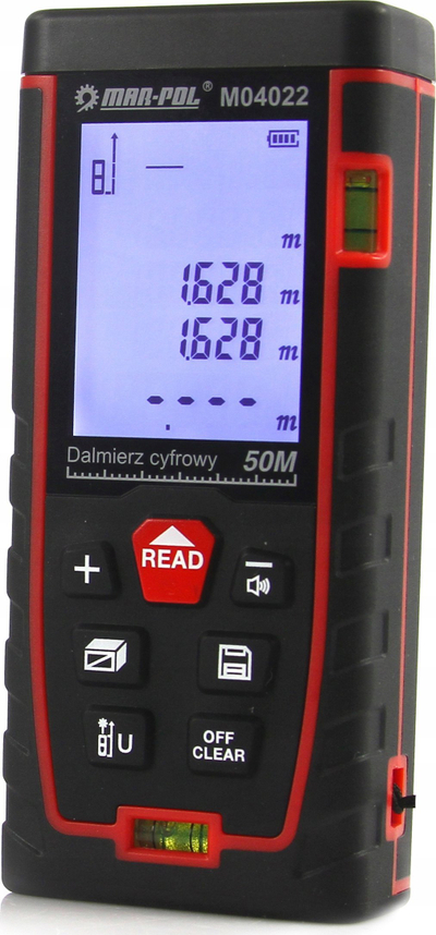 Matës lazer distance Mar-Pol M04022, 50 m, me ekran LED, i zi