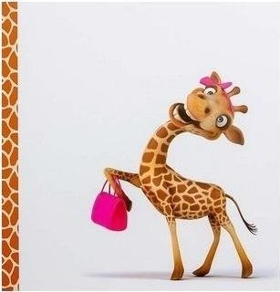 Album foto Fandy Giraffe, me vetëngjitje, 30 x 30 cm, shumëngjyrësh