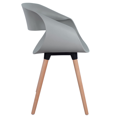 Fotelje polipropileni Home Maggie HM8600.10, 59x53x80 cm, gri mat