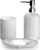 Set banjoje Bathlab Mondex Bathroom, 3 pjesë, xham mat, i bardhë
