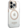 Kapak telefoni Guess Metal Outline MagSafe për iPhone 15, 14 edhe 13 6.1", transparent, ari rozë
