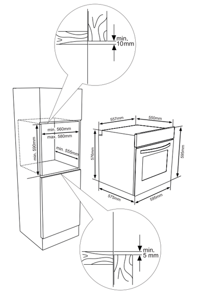 Furrë inkaso Heinner HBO-V656G-IX, 72L, klasa A, inox