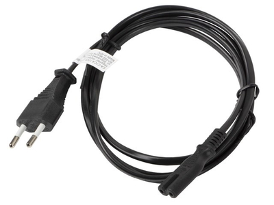 Kabllo rryme Lanberg CA C7CA 10CC 0018 BK, CEE 7/16 në IEC 320 C7, 1.8m, i zi