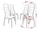 Set karrige me tapiceri K209, 4 copë (54 x 101 x 45)