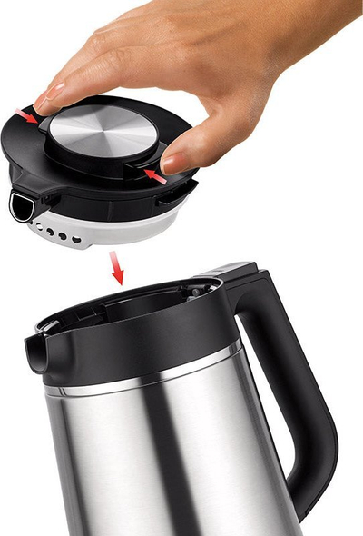 Ibrik elektrik UNOLD Rapid Kettle Thermo, 1.5L, 1850W, çelik inox i zi