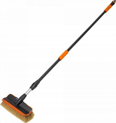 Furçë larëse teleskopike Bradas, 110-180 cm, me valvul uji, portokalli