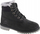 Çizme fëmijësh Timberland Premium 6 IN WP Shearling Boot Jr, lëkurë nubuck, të izoluar, të zeza