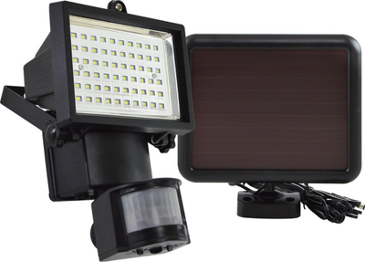 Prozhektor diellor LED INOXX 60 SMD, me sensor lëvizje, dritë e ftohtë 6000K, i zi