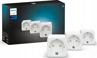 Prizë inteligjente Philips Hue Smart Plug, set 3 copë, ZigBee Bluetooth, e bardhë