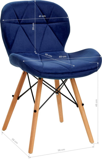 Karrige kozmetike 4Rico Qs-186, kadife, blu navy