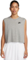 Bluzë pa mëngë Nike Sportswear Club, e shkurtër, e gri e errët