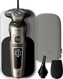 Rroje elektrike Philips Series 9000 Prestige SP9883/36, SkinIQ, me stacion pastrimi, ngjyrë metalike