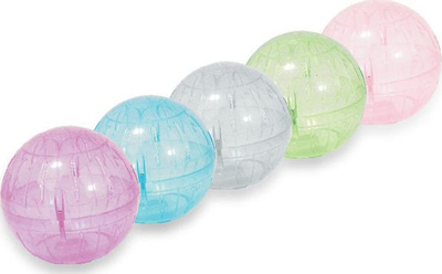 Top për hamster Happet, 145mm, plastikë transparente, rozë
