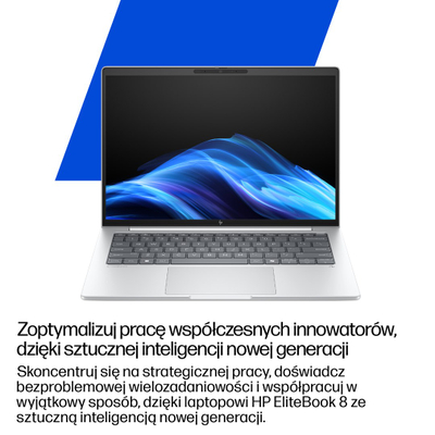 Лаптоп HP EliteBook 8 G1a, 14", AMD Ryzen AI 5 PRO, сив