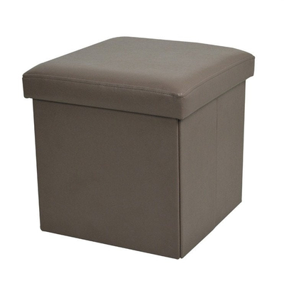 Tabure Domoletti XYF1368B, puf kube, 38x38x38 cm, gri