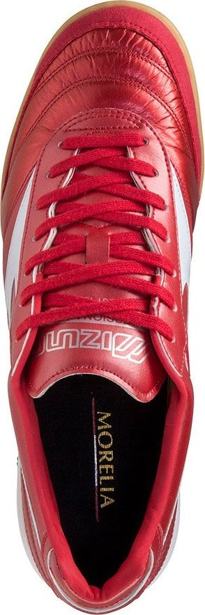 Këpucë futsalli Mizuno Morelia Sala Elite M Q1GA221060, lëkurë, shollë për sallë, të kuqe