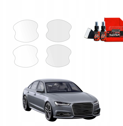 Folie mbrojtëse për dorezat e derës Audi A6 C7 Sedan, set me 4 copë, transparente, 2011-2014