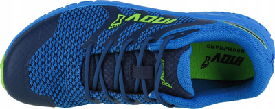 Atlete trail running Inov8 Parkclaw 260 Knit, drop 8mm, mesh që merr frymë, blu me jeshile