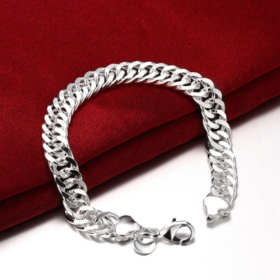 Set Xuping të flakëruar në argjend - qafore + byzylyk, unisex, 50 cm