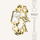 Orë dore për femra Rosefield The Octagon XS Studio Gold SWGSG‑O55, e artë/ argjendtë