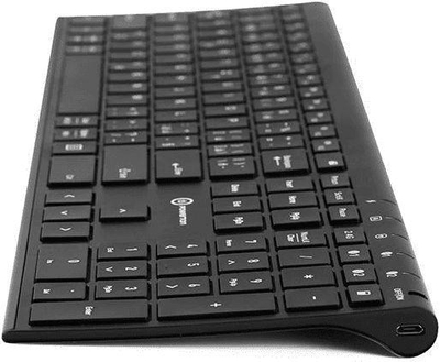 Тастатура Powerton UltraSlim, wireless, CZ + SK, Црна
