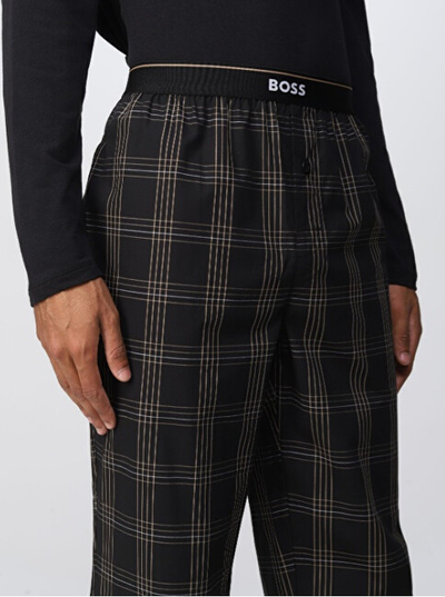 Set pizhame për meshkuj HUGO BOSS 50479314-001, të zeza/hirta