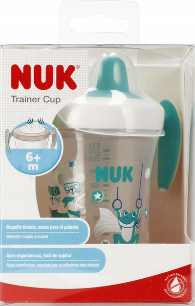 Gotë trajnimi NUK Evolution, 230 ml, me gryke të butë, jeshile
