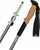 Shkopinj trekking Black Diamond Pursuit Shock, alumini, me amortizim, gri çeliku me jeshile, dorezë shkumë