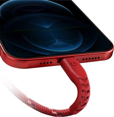 Kabllo Lightning Energea Nyloflex CBL NF RED150, USB A, 1.5 m, e kuqe