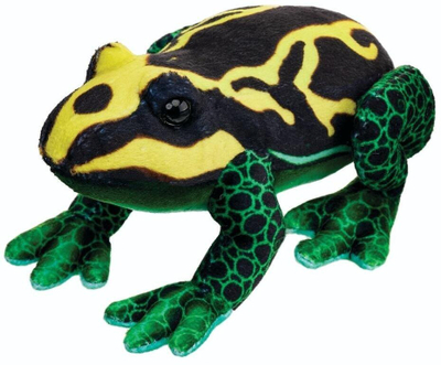 Lodër pellushi Beppe Frog, 13cm, e zezë e verdhë