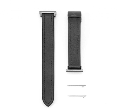 Rrip ore Riduria Siksniņa Connect, 20mm, silikon dhe lëkurë, magnetik, i zi