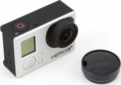 Filtër ND16 gri neutral për GoPro HERO 4 3+ 3 SJCAM SJ5000, xham optik, i zi