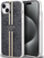 Mbrojtëse telefoni Guess IML 4G Gold Stripe për iPhone 15 14 13, 6.1", e zezë