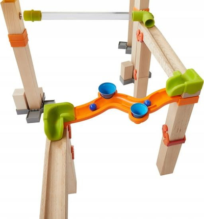Lojë ndërtimi HABA Classic Marble Run Master, set pistë gurezash, dru dhe plastikë shumëngjyrëshe