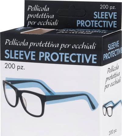 Folie mbrojtëse për skelete syzesh, 200 copë, transparente