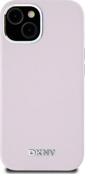 Kapak telefoni DKNY Liquid Silicone Magsafe, për iPhone 15, rozë