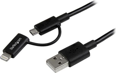 Kabllo ZOOLEK LTUB1MBK, USB - micro USB, Lightning, 1m, i zi,