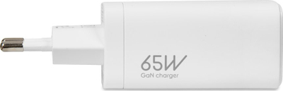 Karikues muri iBOX GaN C-65, 65W PD, 2x USB-C 1x USB-A, i bardhë