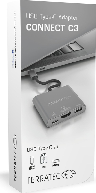 Docking station TerraTec 251736, USB C, për laptop